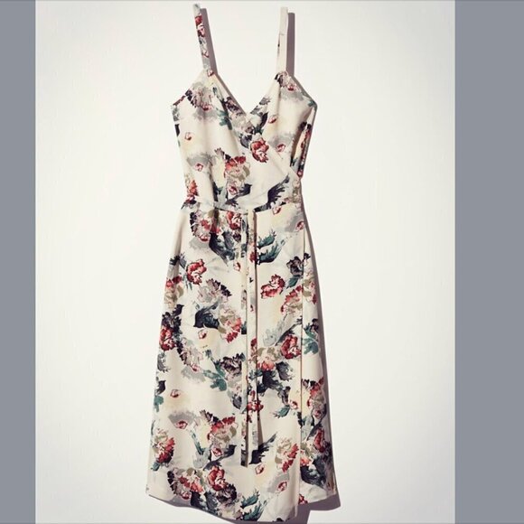 Aritzia Wilfred Astere Floral Midi Wrap‎ Dress - Picture 1 of 10